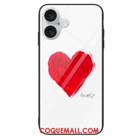 Coque iPhone 16 Plus Verre Trempé Coeur