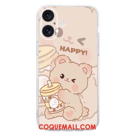 Coque iPhone 16 PlusHappy Bear