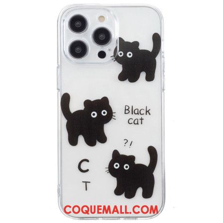 Coque iPhone 16 Pro Max Chats Noirs