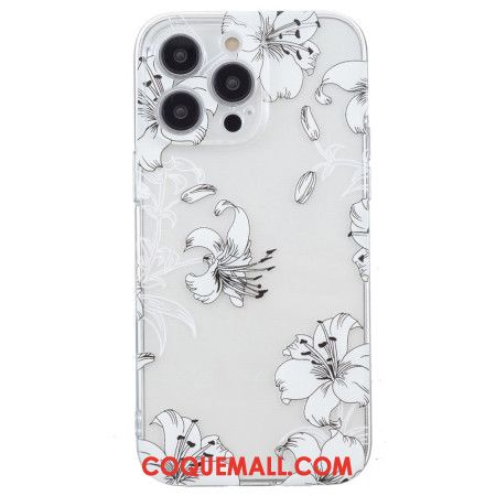 Coque iPhone 16 Pro Max Fleurs Blanches