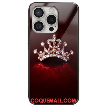 Coque iPhone 16 Pro Max Verre Trempé Couronne en Diamants