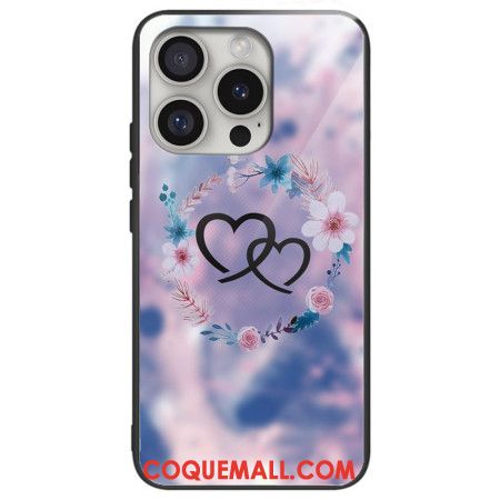 Coque iPhone 16 Pro Max Verre Trempé Cœur à Cœur