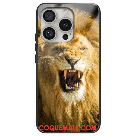 Coque iPhone 16 Pro Max Verre Trempé Lion