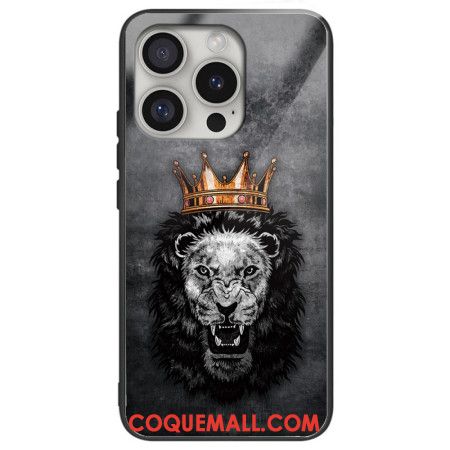 Coque iPhone 16 Pro Max Verre Trempé Lion Couronné