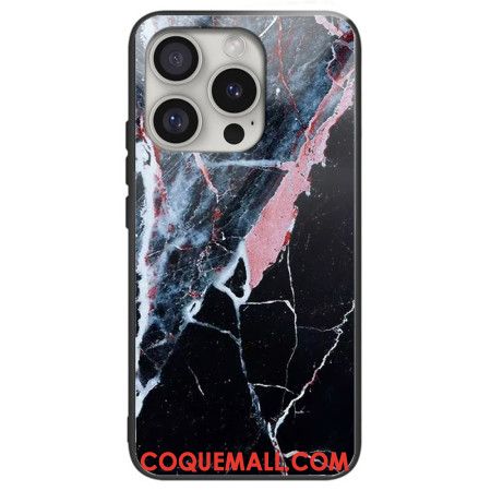 Coque iPhone 16 Pro Max Verre Trempé Marbre Noir