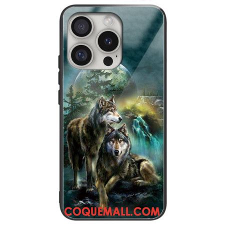 Coque iPhone 16 Pro Max Verre Trempé loups