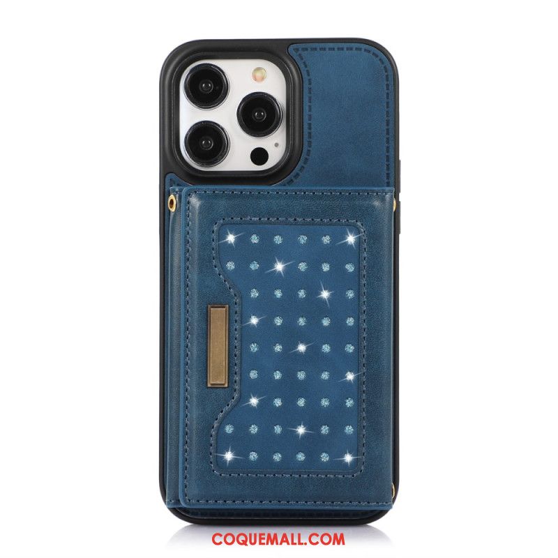 Coque iPhone 16 Pro Portefeuille et Technologie de Blocage RFID