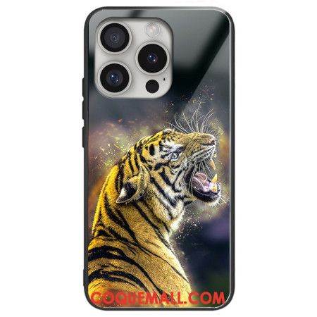 Coque iPhone 16 Pro Verre Trempé Tigre Rugissant