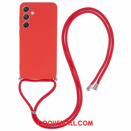 Coque à Cordon Samsung Galaxy A55 5G Rouge