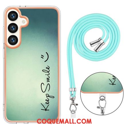 Coque à Cordon Samsung Galaxy S24 Plus 5G Keep Smile