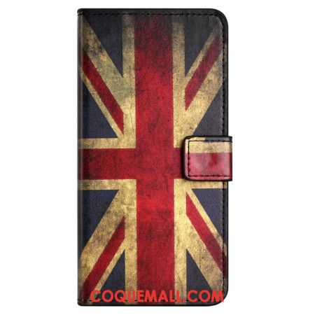 Etui Portefeuille pour Samsung Galaxy S24 FE avec Motif Union Jack