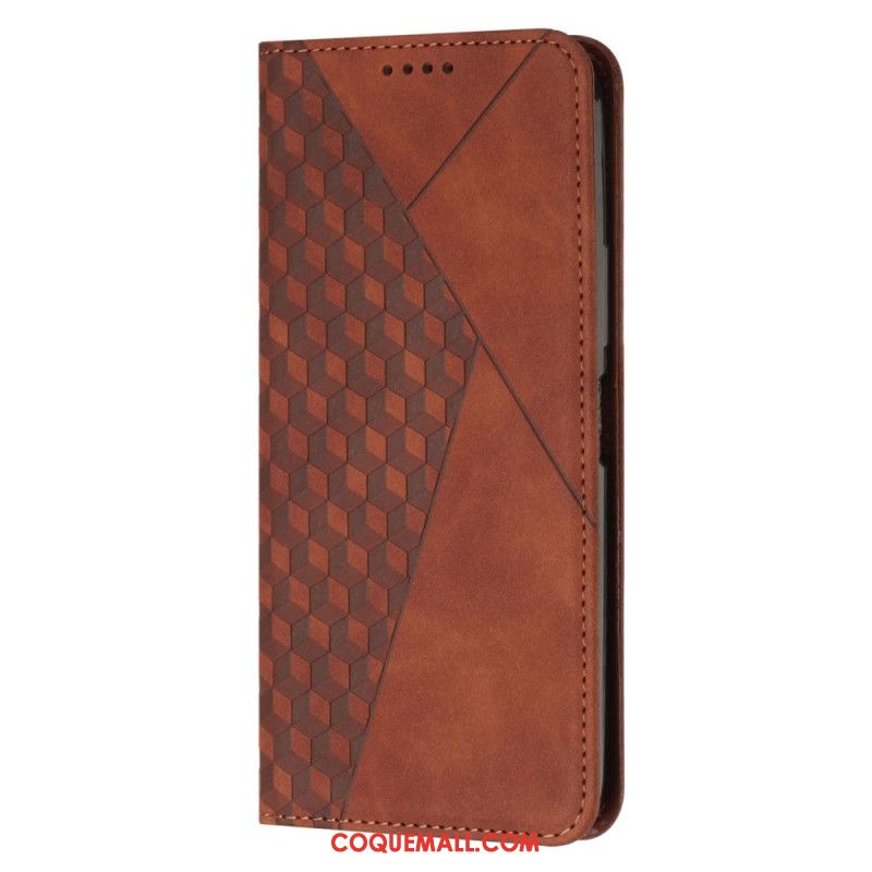 Flip Cover Samsung Galaxy A15 Style Daim Losanges 3D