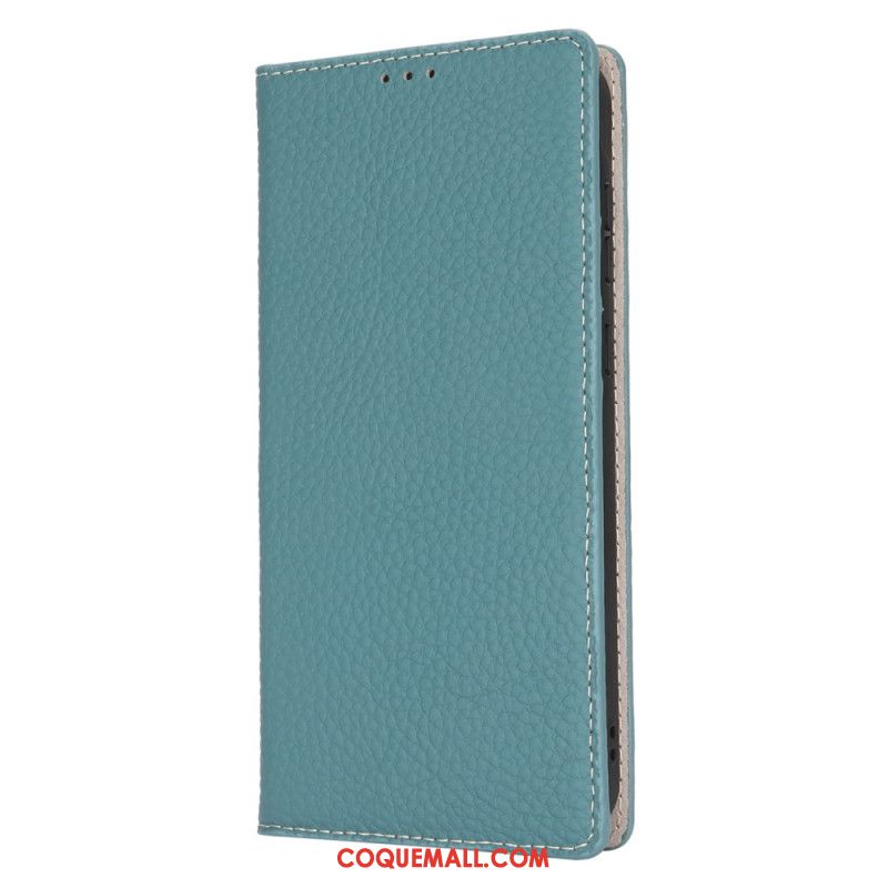 Flip Cover Samsung Galaxy S24 FE Cuir Texture Litchi