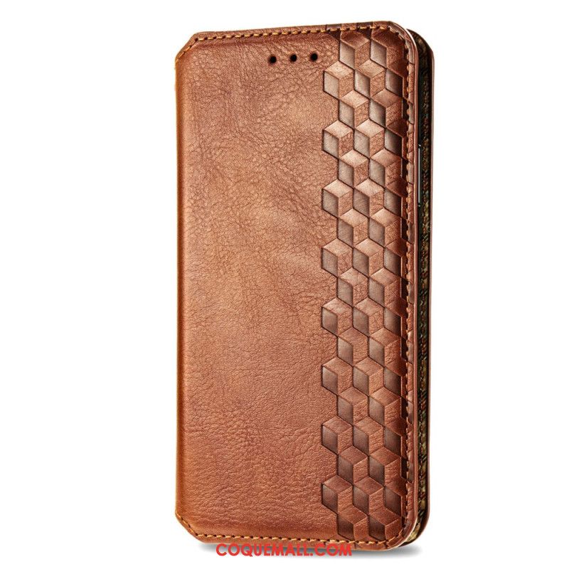 Flip Cover Xiaomi Redmi Note 13 5G Effet Cuir Vintage Losanges