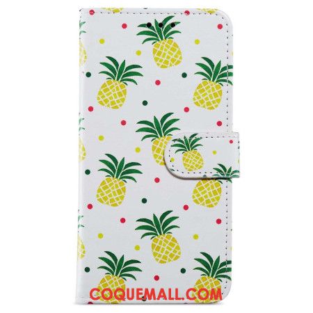 Housse Oppo A98 5G Ananas à Lanière