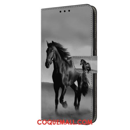 Housse Oppo A98 5G Cheval Noir