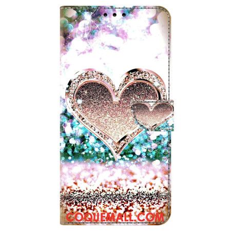 Housse Oppo A98 5G Coeur de Diamant Rose