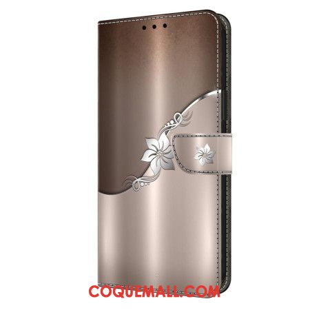 Housse Oppo A98 5G Fleur d'argent