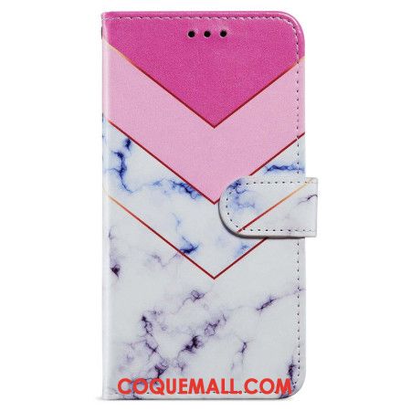 Housse Oppo A98 5G Marbre Fumé à Lanière