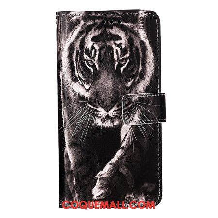 Housse Oppo Reno 11 5G Tigre à Lanière