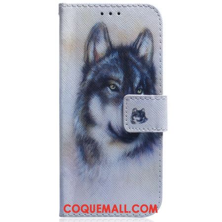 Housse Oppo Reno 11 Pro 5G Loup Aquarelle