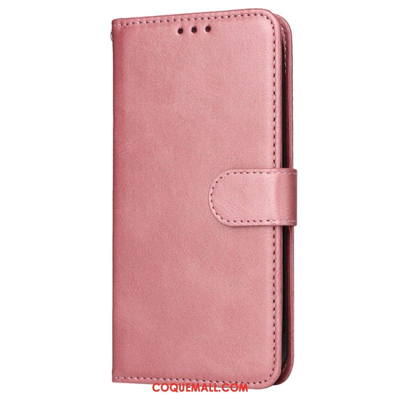 Housse Oppo Reno 12 5G Simili Cuir Uni à Lanière