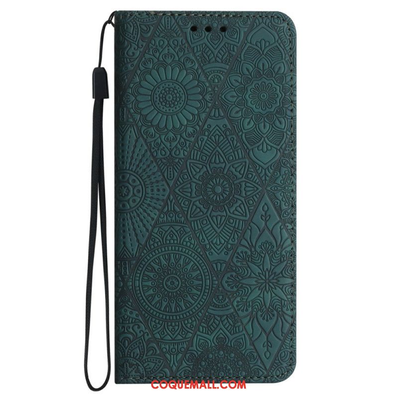 Housse Samsung Galaxy A16 4G / 5G Motif Floral et Lanière