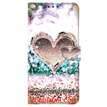 Housse Samsung Galaxy A55 5G Coeur de Diamant Rose