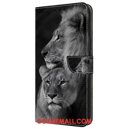 Housse Samsung Galaxy A55 5G Couple de lions