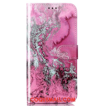 Housse Samsung Galaxy S24 5G Motif Marbré Rose