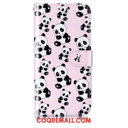 Housse Samsung Galaxy S24 5G Motif Panda à Lanière