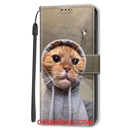 Housse Samsung Galaxy S24 5G Yo Cat avec Lanière