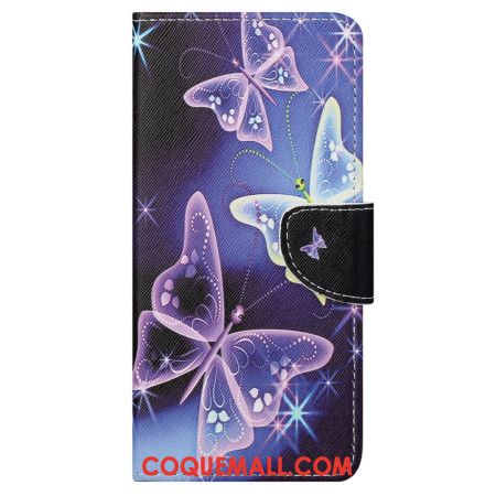 Housse Samsung Galaxy S24 Ultra 5G Papillons Scintillants