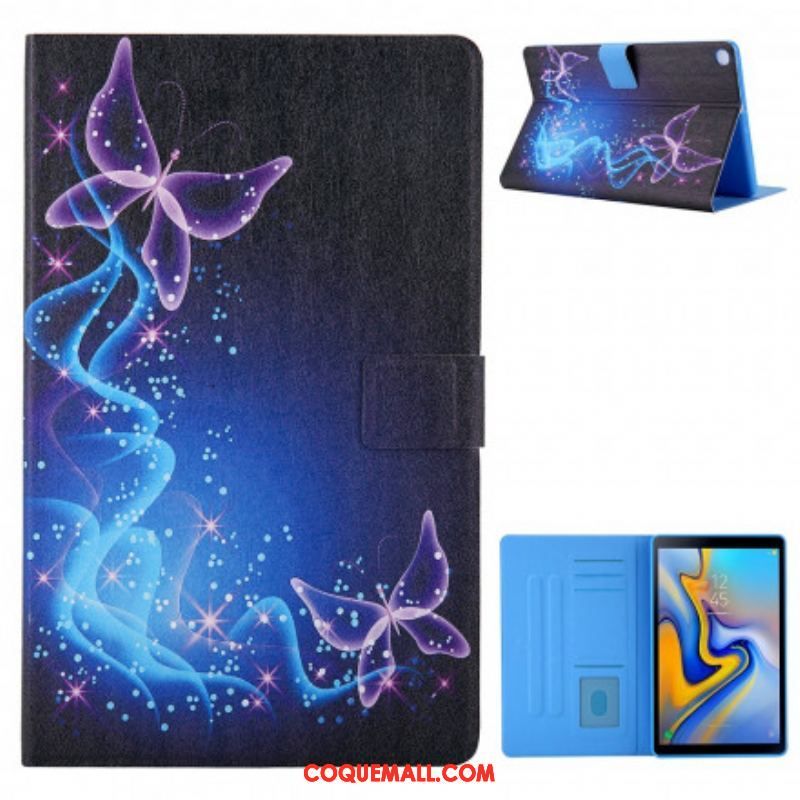 Housse Samsung Galaxy Tab A7 (2020) Papillons Colorés