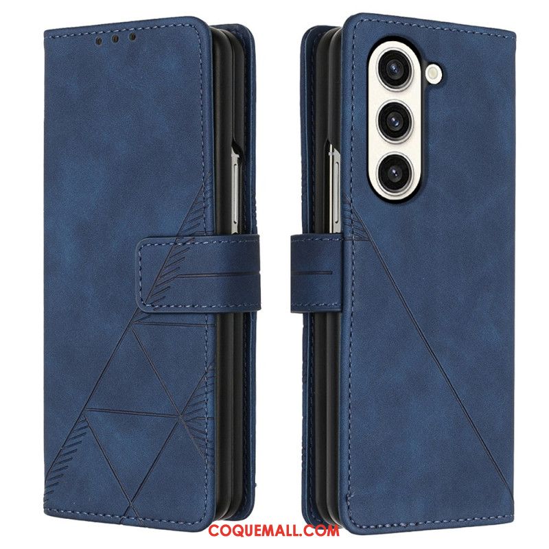 Housse Samsung Galaxy Z Fold 5 Motif Triangles