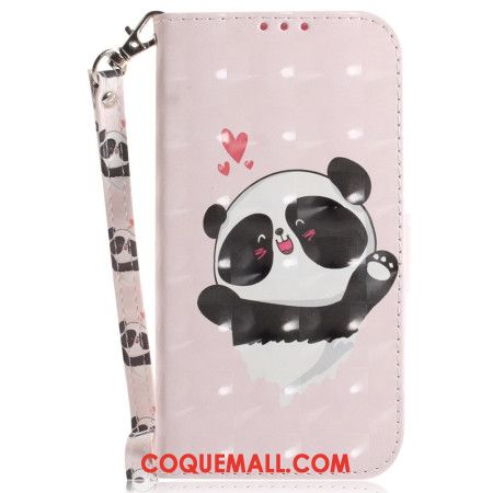 Housse Sony Xperia 1 VI Panda Love à Lanière