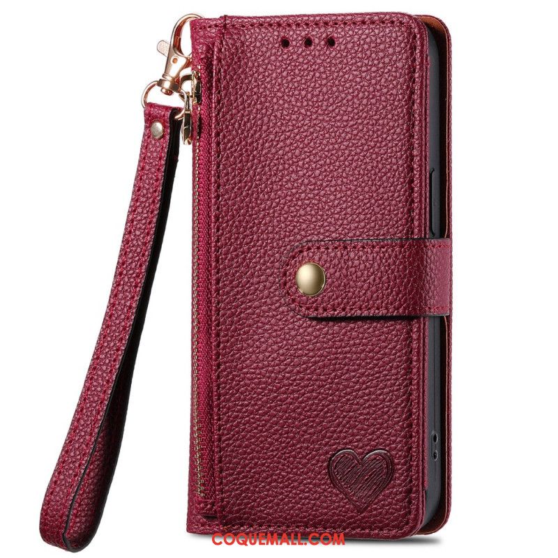 Housse Sony Xperia 10 VI Blocage RFID Porte-Monnaie et Lanière