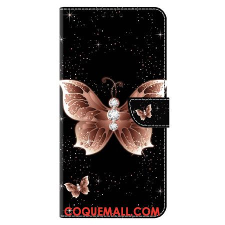 Housse Xiaomi 14 Papillon Diamant Rose