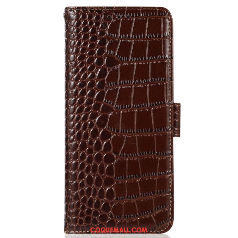 Housse Xiaomi 14 Pro Texture Crocodile avec Blocage RFID