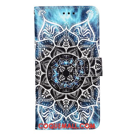 Housse Xiaomi Redmi Note 13 Pro 4G / Poco M6 Pro 4G Fleur Mandala à Lanière