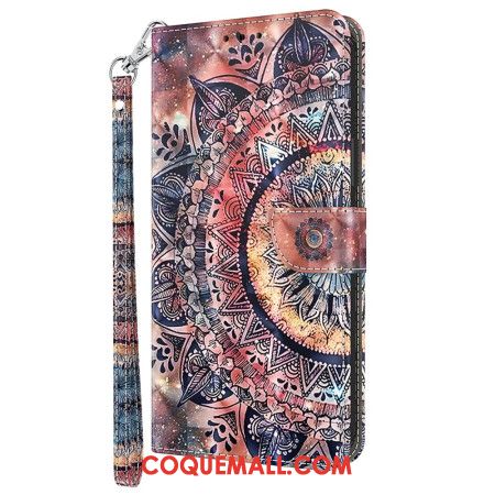 Housse Xiaomi Redmi Note 13 Pro Plus 5G Mandala Coloré à Lanière