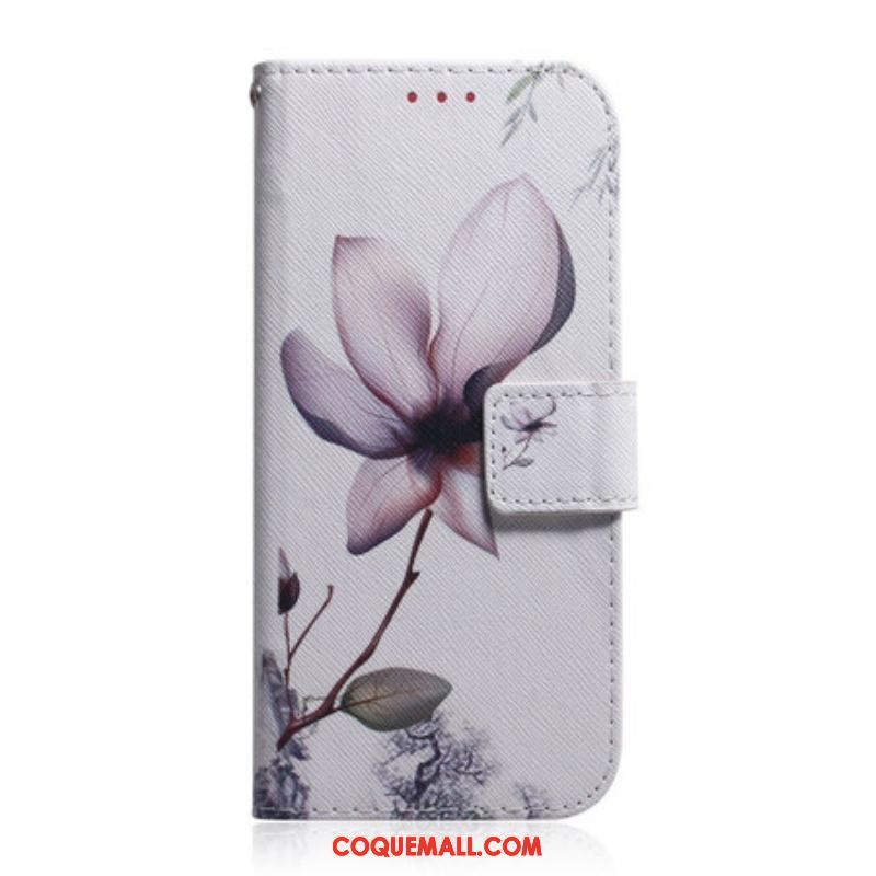 Housse iPhone 13 Pro Fleur Vieux Rose