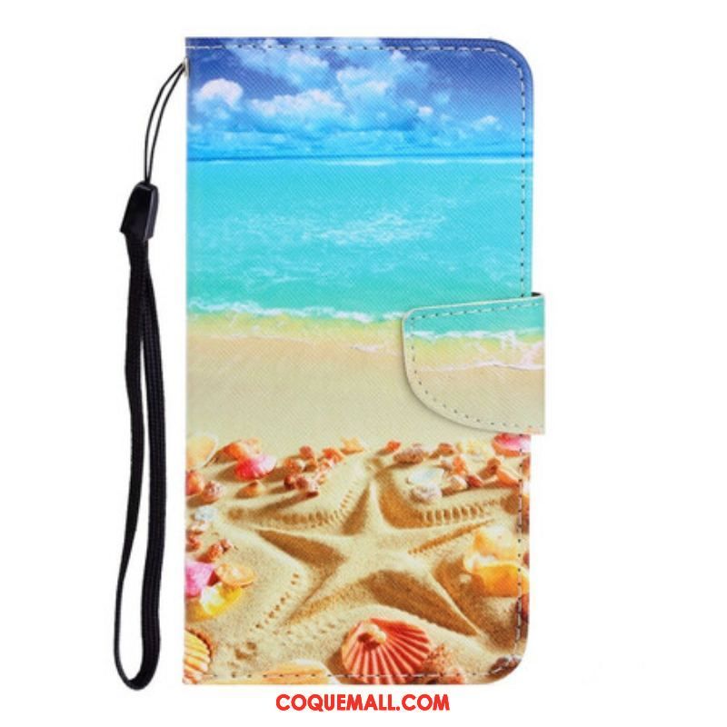 Housse iPhone 13 Pro Plage à Lanière