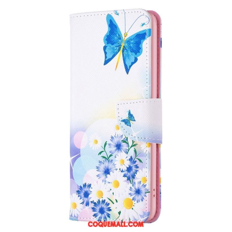 Housse iPhone 15 Plus Papillons Aquarelle