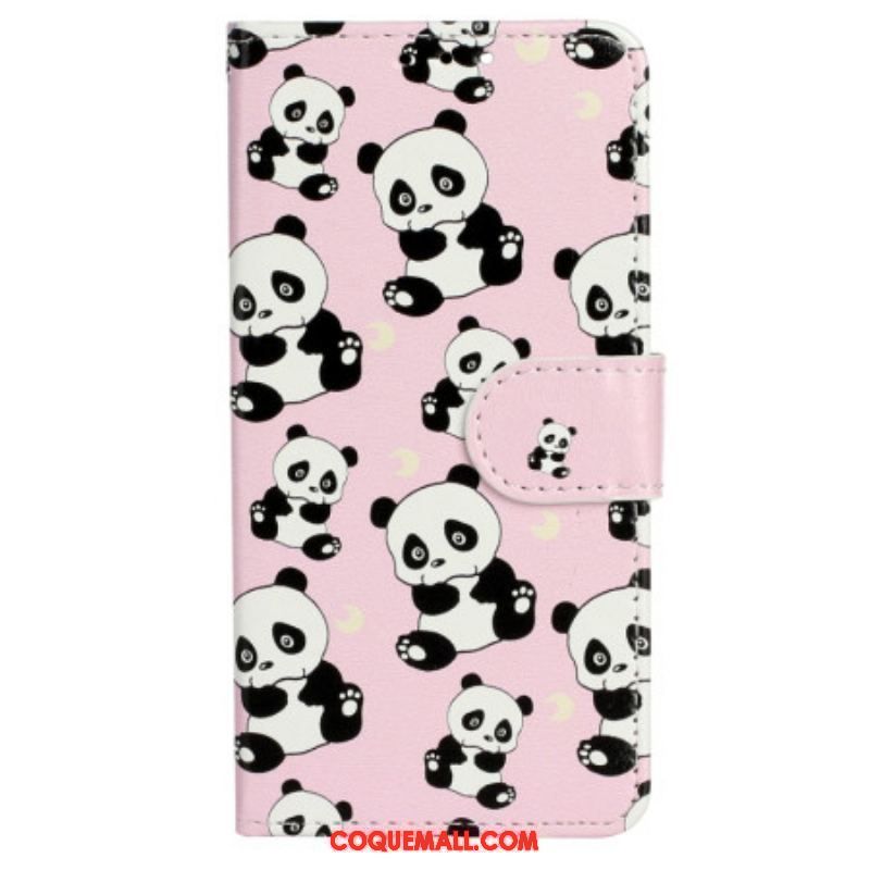 Housse iPhone 15 Plus Petits Pandas à Lanière