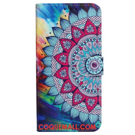 Housse iPhone 16 Fabuleux Mandala à Lanière