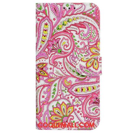 Housse iPhone 16 Motif Floral à Lanière