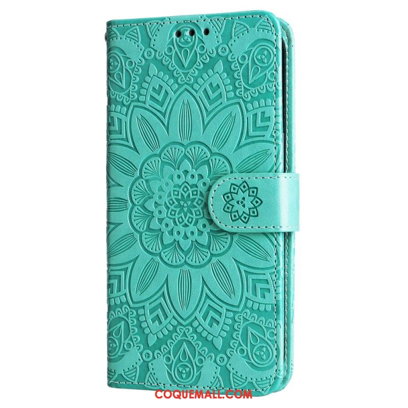 Housse iPhone 16 Motif Tournesol à Lanière