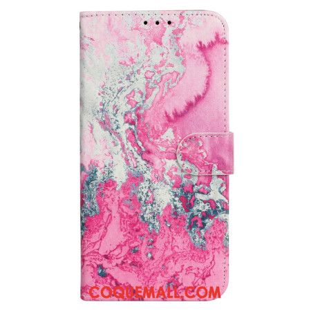 Housse iPhone 16 Plus Marbre Rose Marin