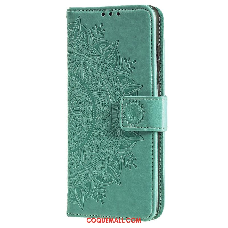 Housse iPhone 16 Pro Mandala Soleil à Lanière